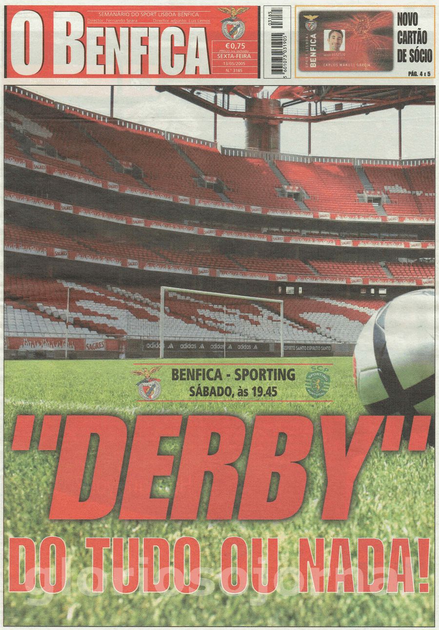 jornal o benfica 3185 2005-05-13